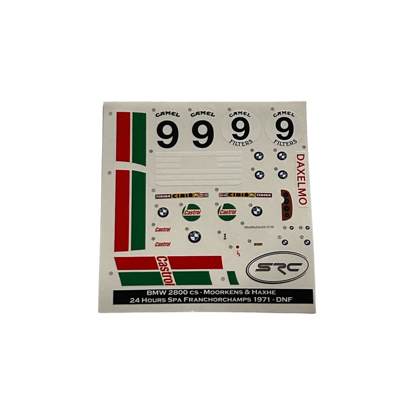 BMW 2.8CS circuit decals CASTROL