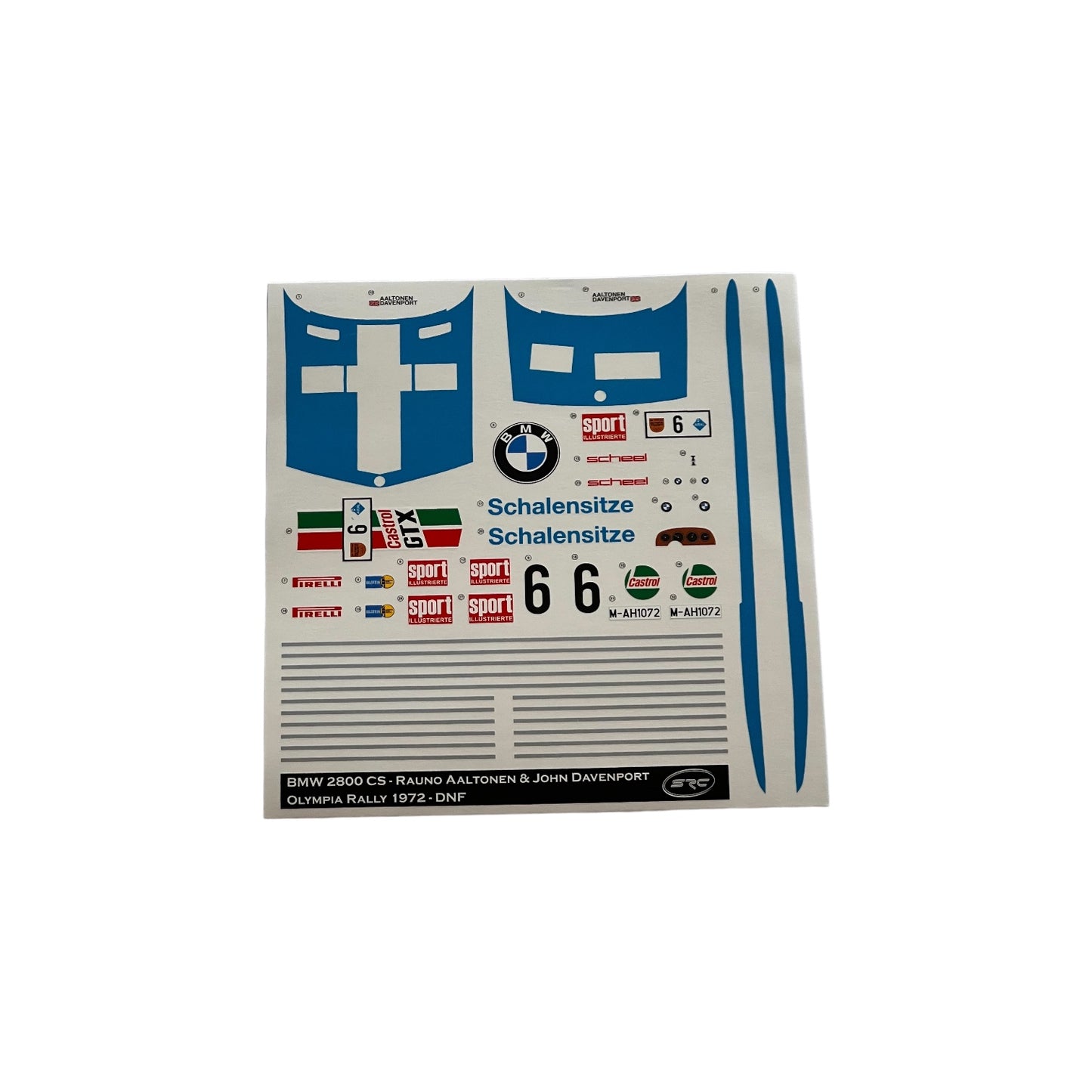 BMW 2.8CS Official Rally Decals